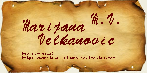 Marijana Velkanović vizit kartica